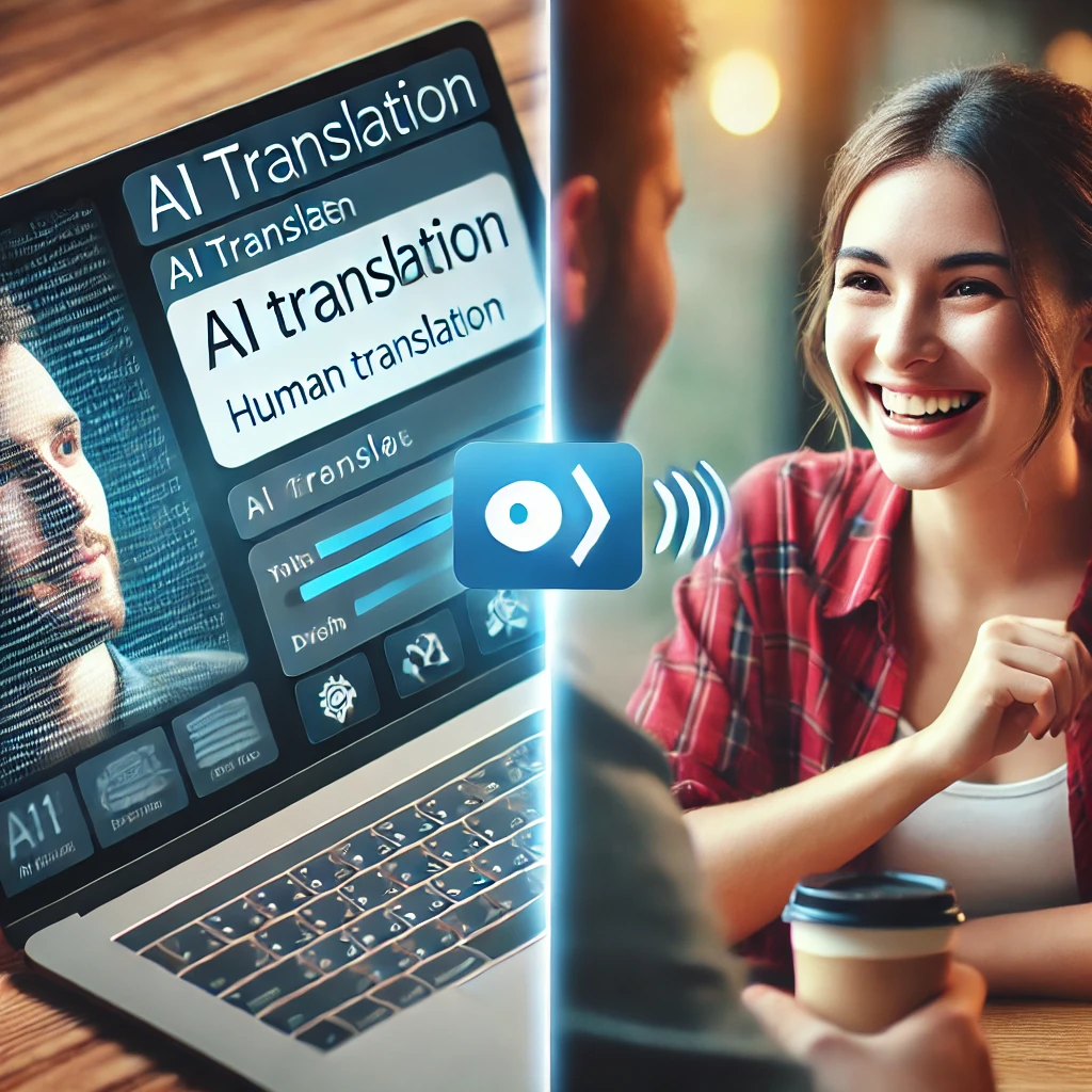 Image of AI Translation vs. Human Communication.
