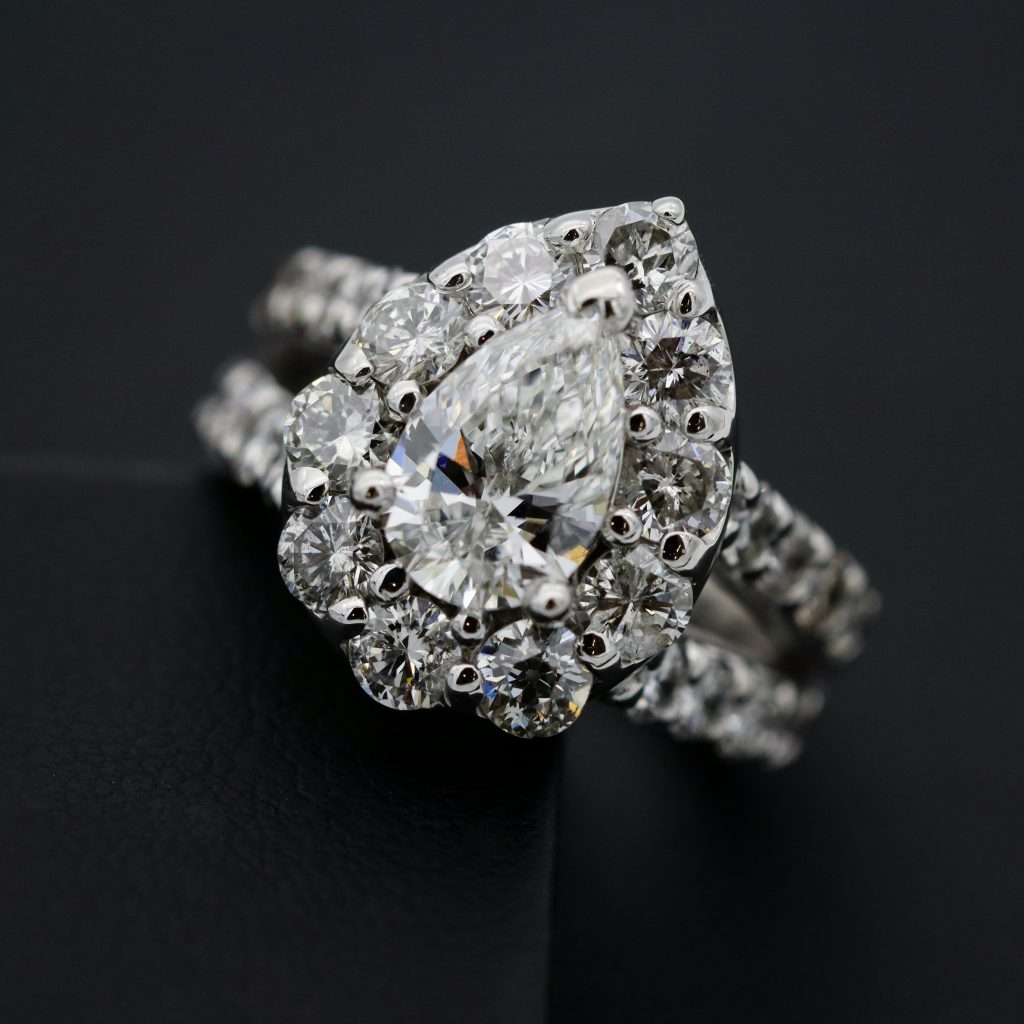A gorgeous ring made of real diamonds.